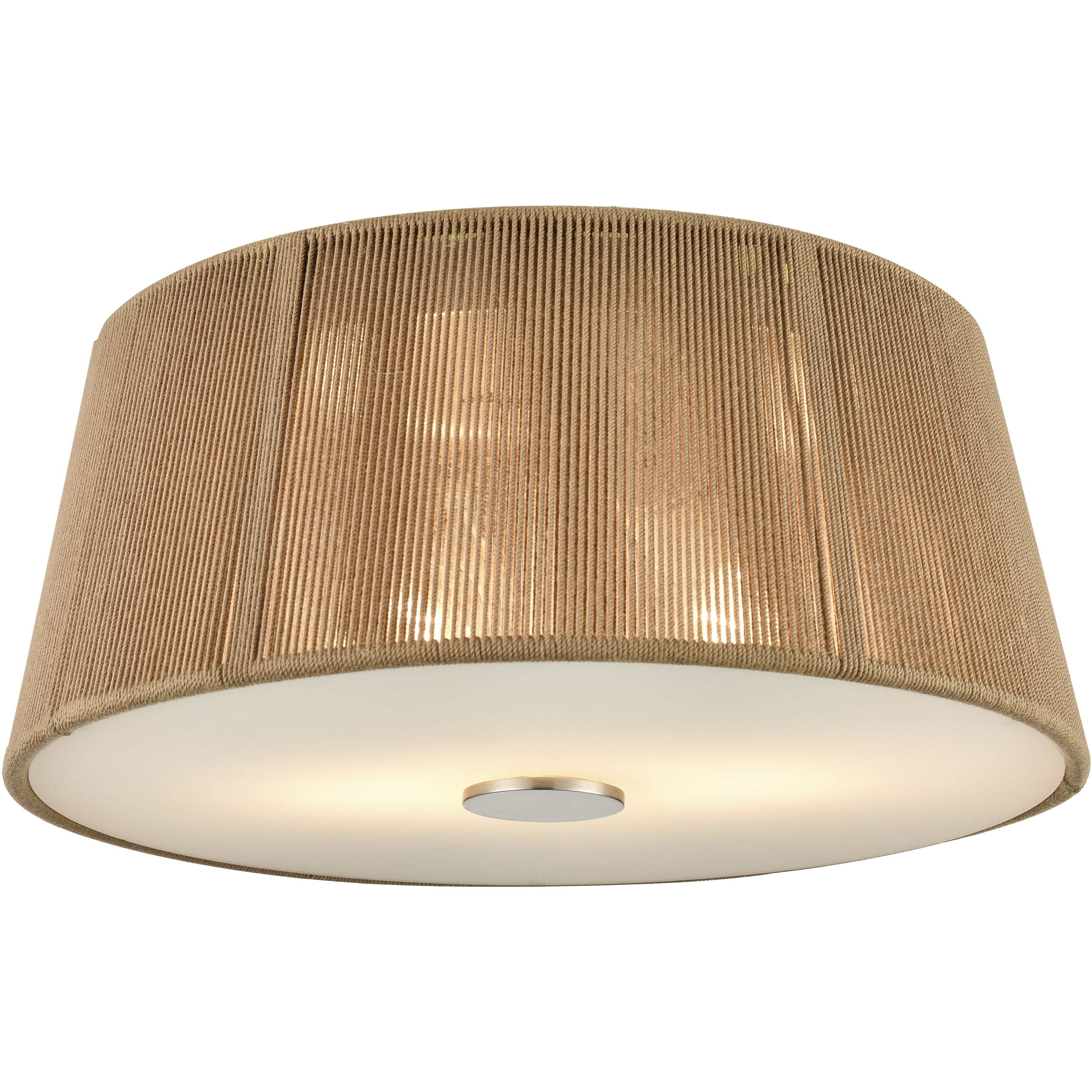 None 2 Light 13 inch Brushed Nickel Flush Mount Ceiling Light